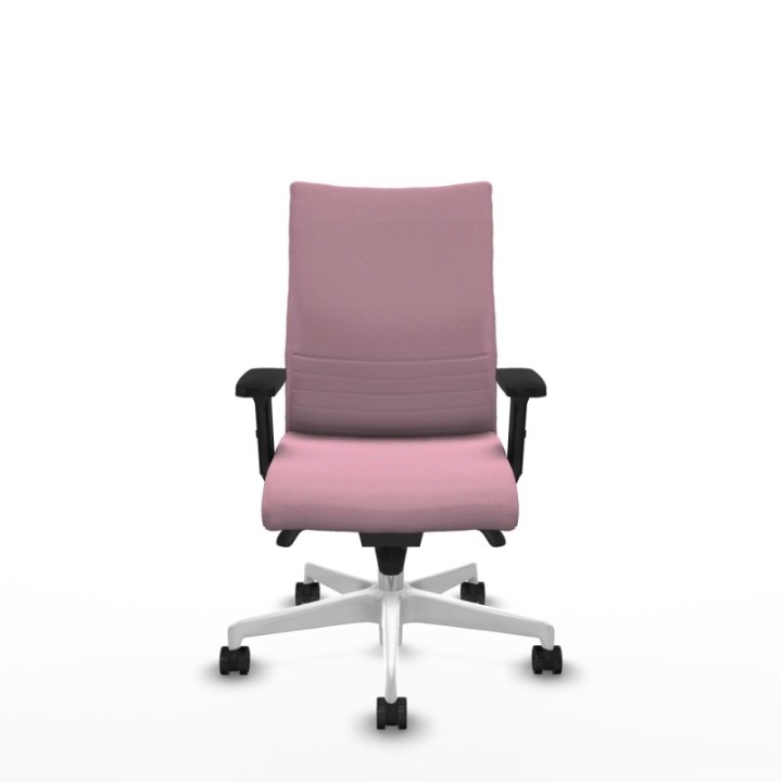 Albacete confidente sincro bali rosa brazos 2D base blanca ruedas 65 mm nailon