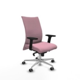 Albacete confidente sincro bali rosa brazos 2D base aluminio ruedas 65mm engomadas