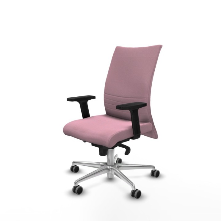 Albacete confidente sincro bali rosa brazos 2D base aluminio ruedas 65mm engomadas