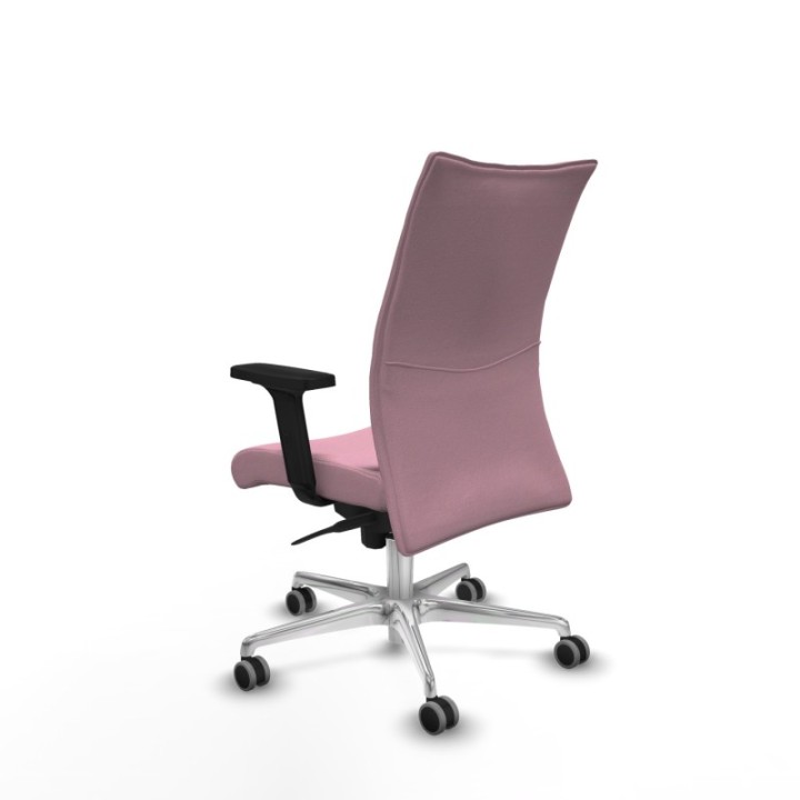 Albacete confidente sincro bali rosa brazos 2D base aluminio ruedas 65mm engomadas