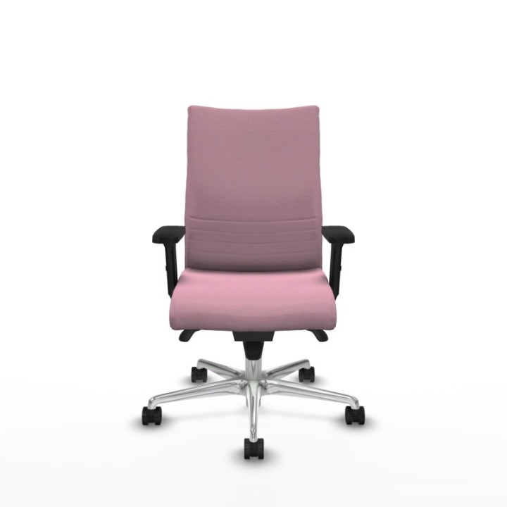 Albacete confidente sincro bali rosa brazos 2D base aluminio ruedas 65 mm nailon