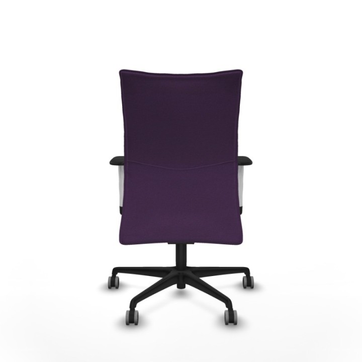 Albacete confidente sincro bali morado brazos 1D blancos base nailon ruedas 65mm engomadas