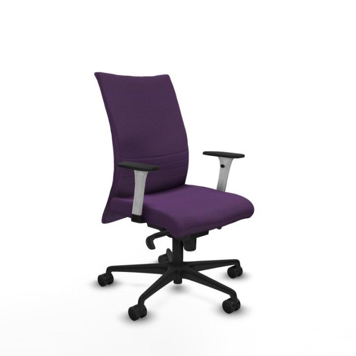 Albacete confidente sincro bali morado brazos 1D blancos base nailon ruedas 65 mm nailon