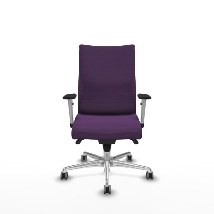 Albacete confidente sincro bali morado brazos 1D blancos base aluminio ruedas 65mm engomadas