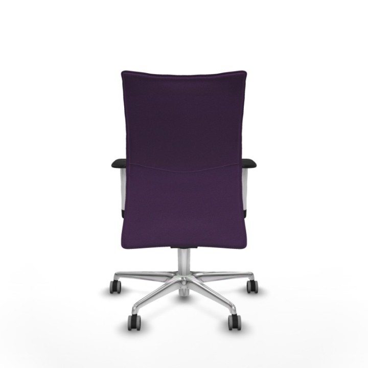 Albacete confidente sincro bali morado brazos 1D blancos base aluminio ruedas 65mm engomadas