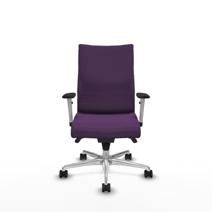 Albacete confidente sincro bali morado brazos 1D blancos base aluminio ruedas 65 mm nailon