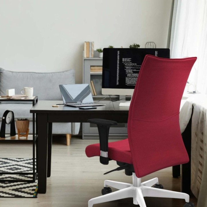 Albacete confidente sincro bali morado brazos 1D base blanca ruedas 65 mm nailon