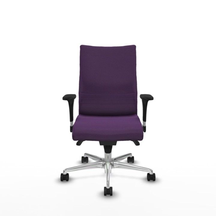 Albacete confidente sincro bali morado brazos 1D base aluminio ruedas 65 mm nailon