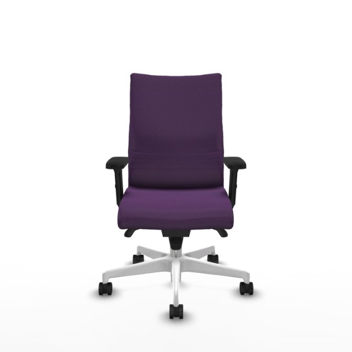 Albacete confidente sincro bali morado brazos 2D base blanca ruedas 65 mm nailon