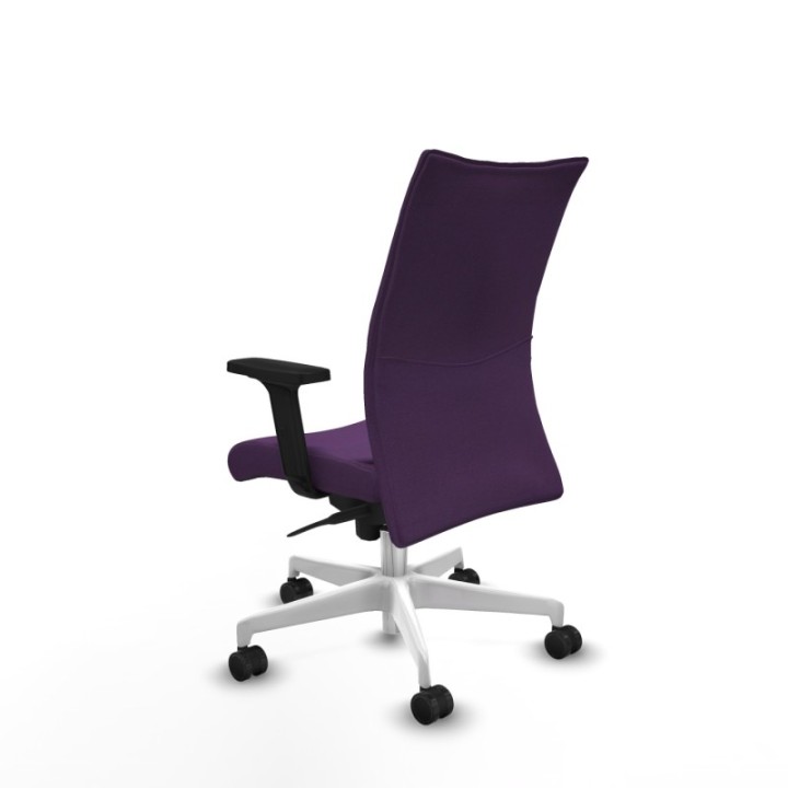 Albacete confidente sincro bali morado brazos 2D base blanca ruedas 65 mm nailon