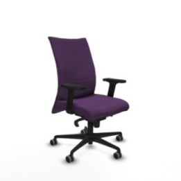 Albacete confidente sincro bali morado brazos 2D base nailon ruedas 65mm engomadas