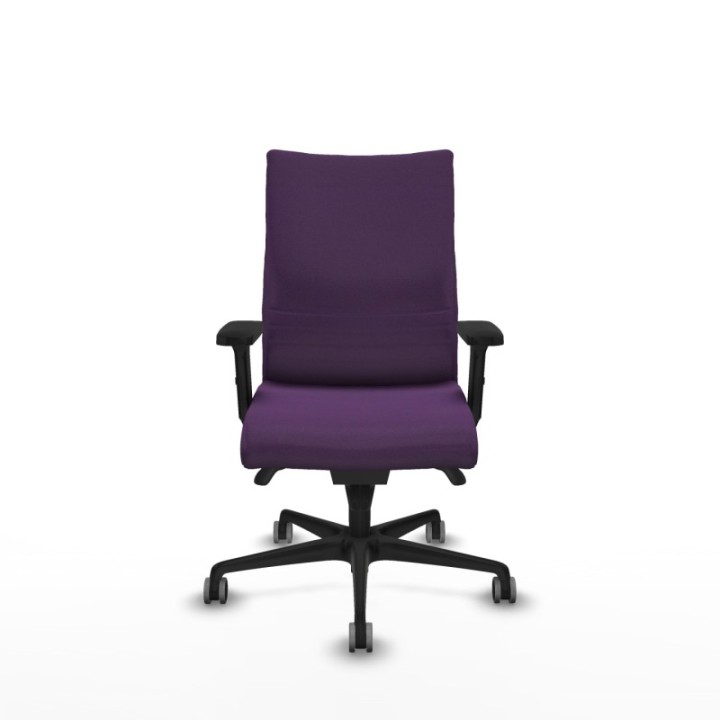 Albacete confidente sincro bali morado brazos 2D base nailon ruedas 65mm engomadas