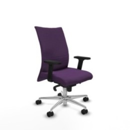 Albacete confidente sincro bali morado brazos 2D base aluminio ruedas 65 mm nailon