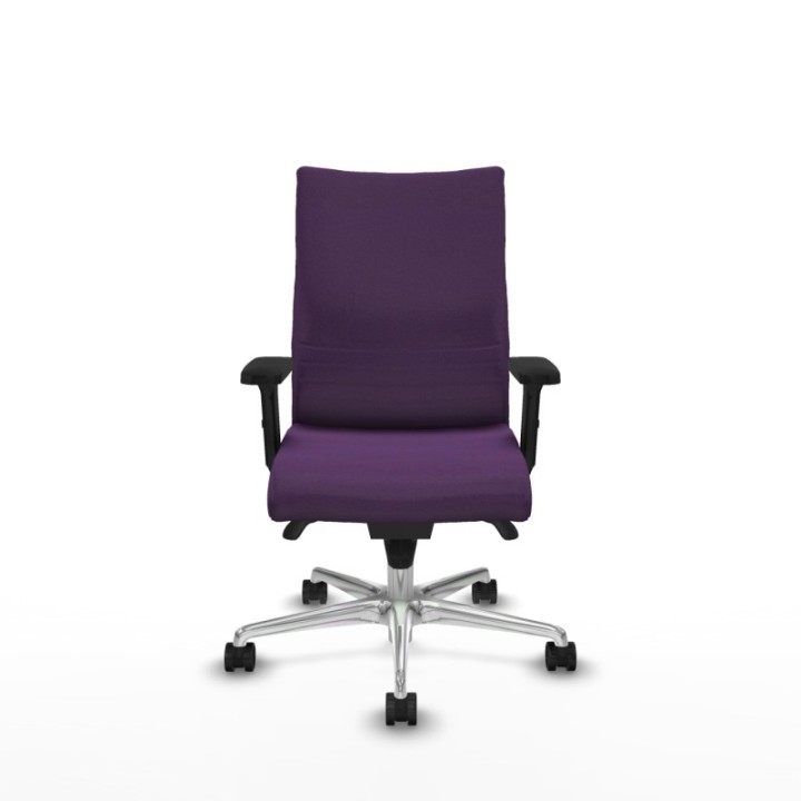 Albacete confidente sincro bali morado brazos 2D base aluminio ruedas 65 mm nailon