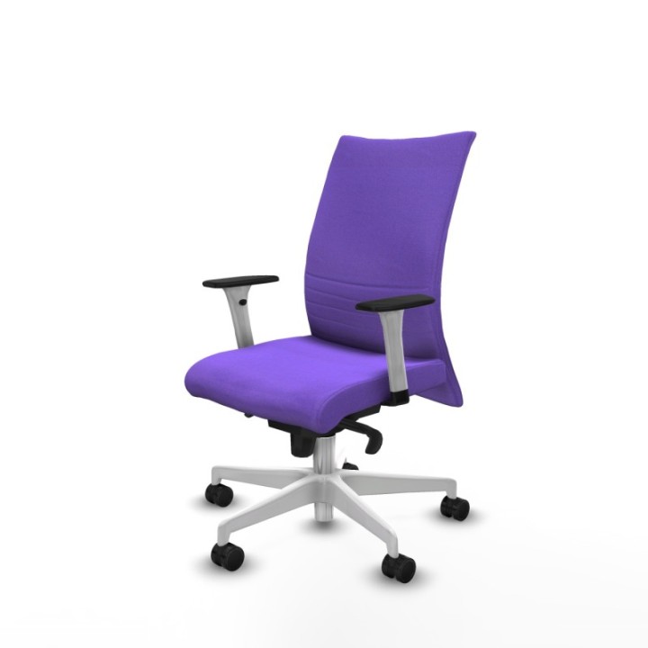 Albacete confidente sincro bali lila brazos 1D blancos base blanca ruedas 65 mm nailon