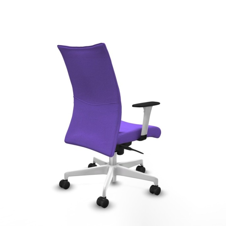 Albacete confidente sincro bali lila brazos 1D blancos base blanca ruedas 65 mm nailon