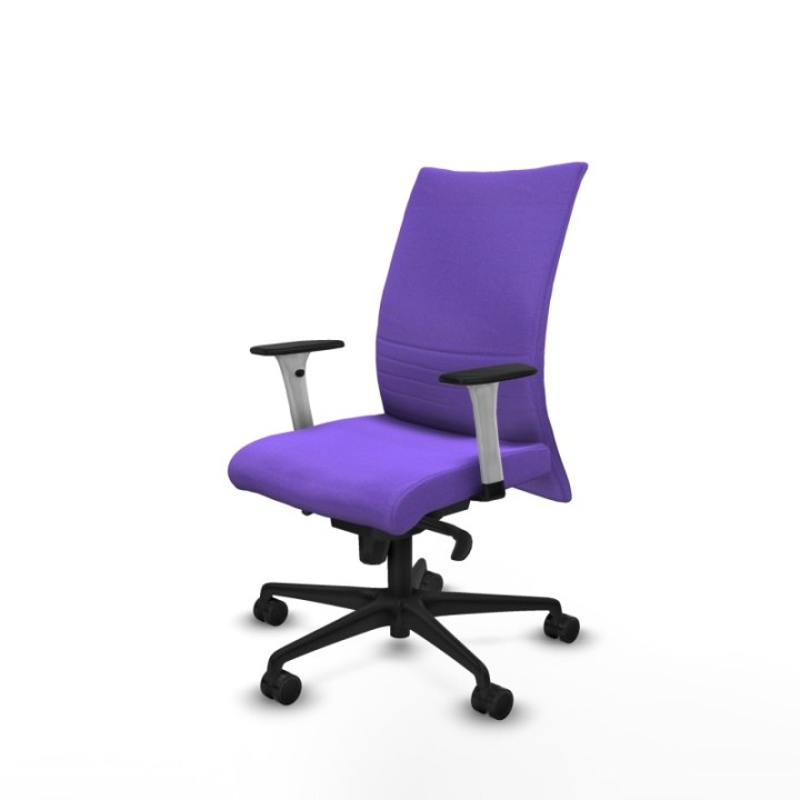 Albacete confidente sincro bali lila brazos 1D blancos base nailon ruedas 65 mm nailon