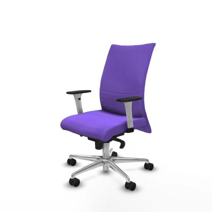 Albacete confidente sincro bali lila brazos 1D blancos base aluminio ruedas 65 mm nailon