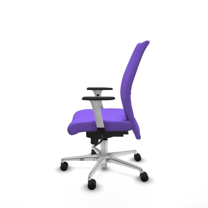 Albacete confidente sincro bali lila brazos 1D blancos base aluminio ruedas 65 mm nailon