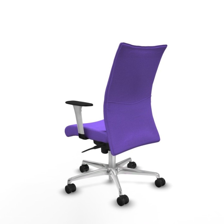 Albacete confidente sincro bali lila brazos 1D blancos base aluminio ruedas 65 mm nailon