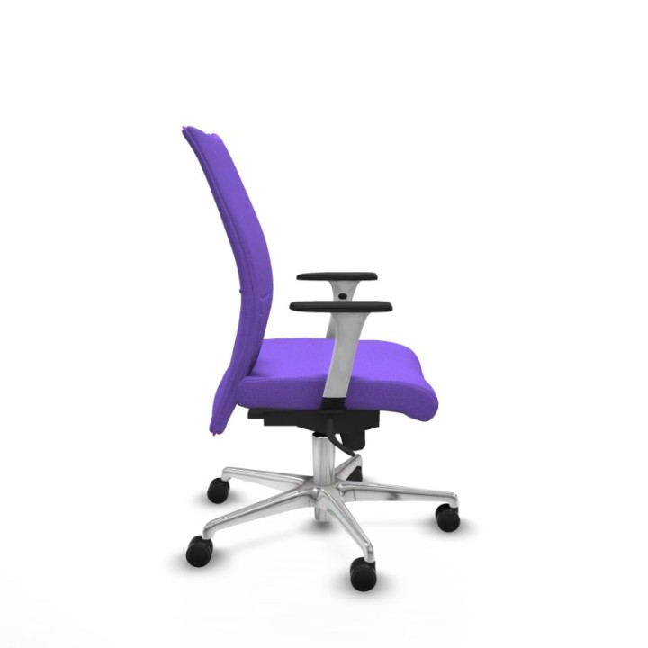 Albacete confidente sincro bali lila brazos 1D blancos base aluminio ruedas 65 mm nailon