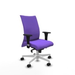 Albacete confidente sincro bali lila brazos 1D base blanca ruedas 65 mm nailon