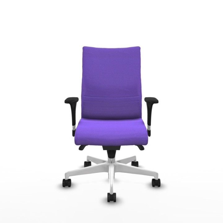 Albacete confidente sincro bali lila brazos 1D base blanca ruedas 65 mm nailon