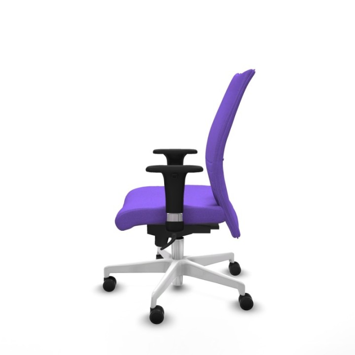 Albacete confidente sincro bali lila brazos 1D base blanca ruedas 65 mm nailon