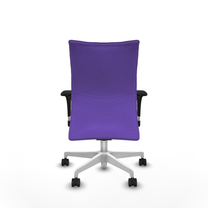 Albacete confidente sincro bali lila brazos 1D base blanca ruedas 65 mm nailon