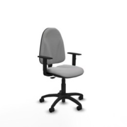 Algarra CP bali gris claro brazos 1D base poliamida ruedas nailon 50mm