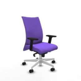 Albacete confidente sincro bali lila brazos 2D base blanca ruedas 65 mm nailon