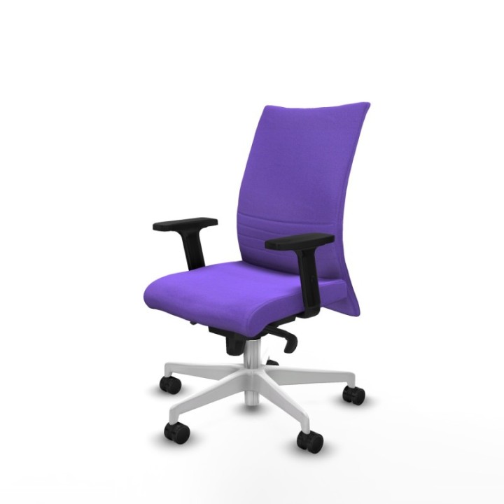 Albacete confidente sincro bali lila brazos 2D base blanca ruedas 65 mm nailon