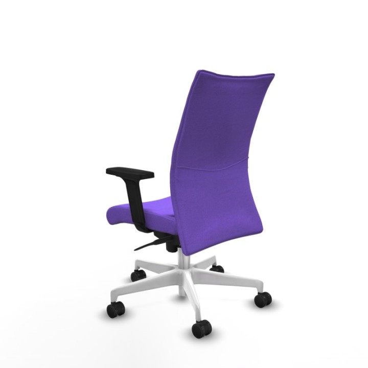 Albacete confidente sincro bali lila brazos 2D base blanca ruedas 65 mm nailon