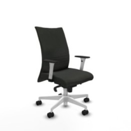 Albacete confidente sincro bali negro brazos 1D blancos base blanca ruedas 65 mm nailon