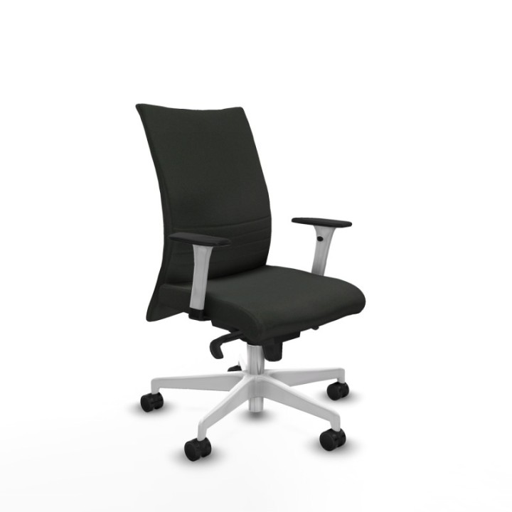 Albacete confidente sincro bali negro brazos 1D blancos base blanca ruedas 65 mm nailon