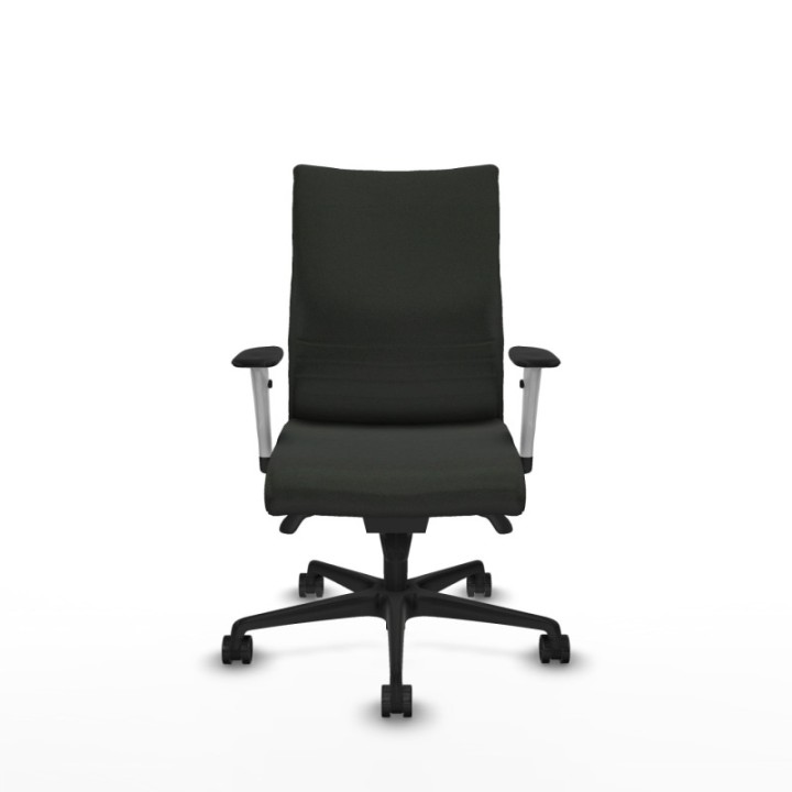 Albacete confidente sincro bali negro brazos 1D blancos base nailon ruedas 65 mm nailon