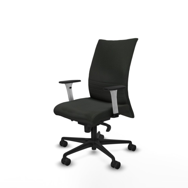 Albacete confidente sincro bali negro brazos 1D blancos base nailon ruedas 65 mm nailon