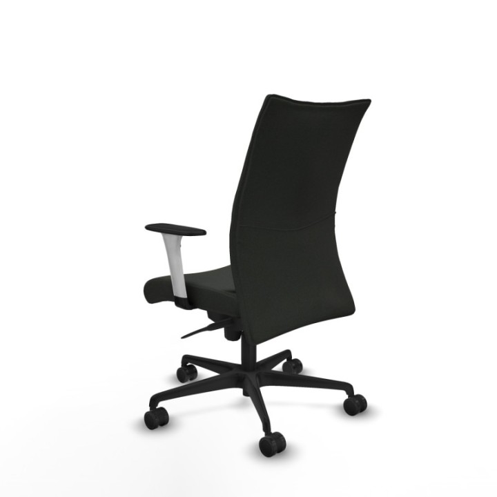 Albacete confidente sincro bali negro brazos 1D blancos base nailon ruedas 65 mm nailon