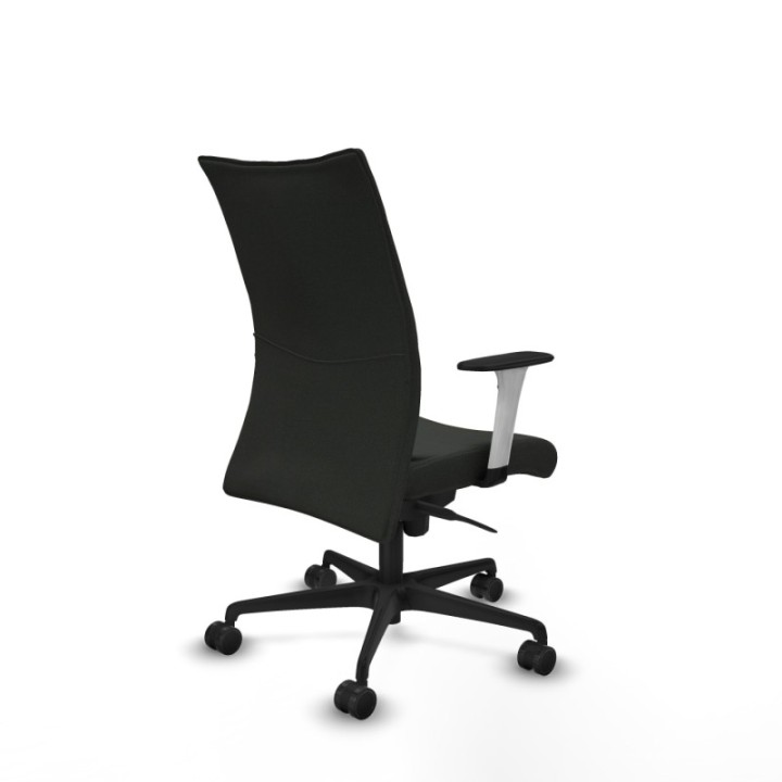 Albacete confidente sincro bali negro brazos 1D blancos base nailon ruedas 65 mm nailon