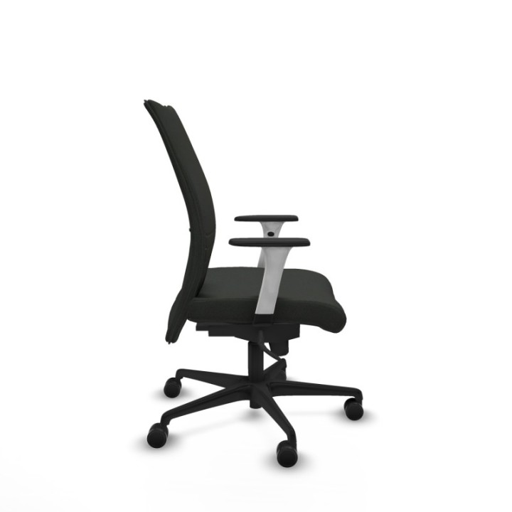 Albacete confidente sincro bali negro brazos 1D blancos base nailon ruedas 65 mm nailon