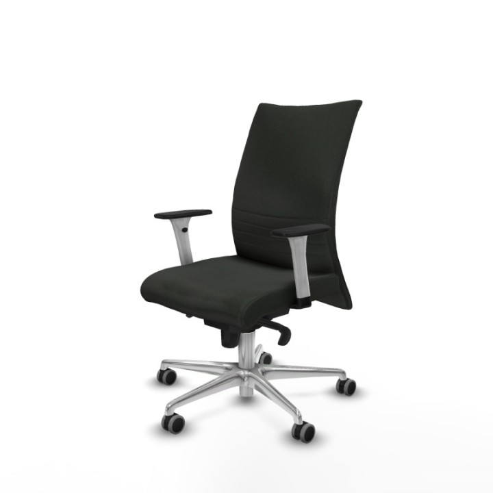 Albacete confidente sincro bali negro brazos 1D blancos base aluminio ruedas 65mm engomadas