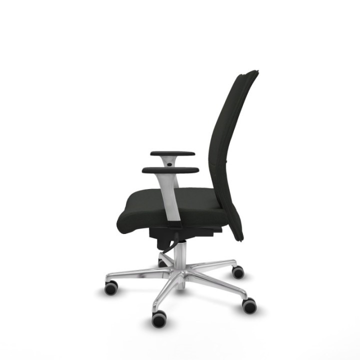 Albacete confidente sincro bali negro brazos 1D blancos base aluminio ruedas 65mm engomadas