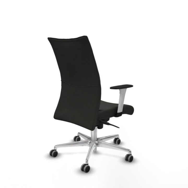 Albacete confidente sincro bali negro brazos 1D blancos base aluminio ruedas 65mm engomadas