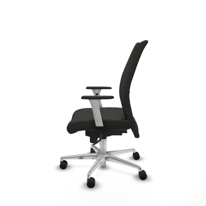 Albacete confidente sincro bali negro brazos 1D blancos base aluminio ruedas 65 mm nailon