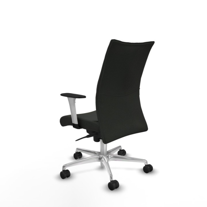 Albacete confidente sincro bali negro brazos 1D blancos base aluminio ruedas 65 mm nailon