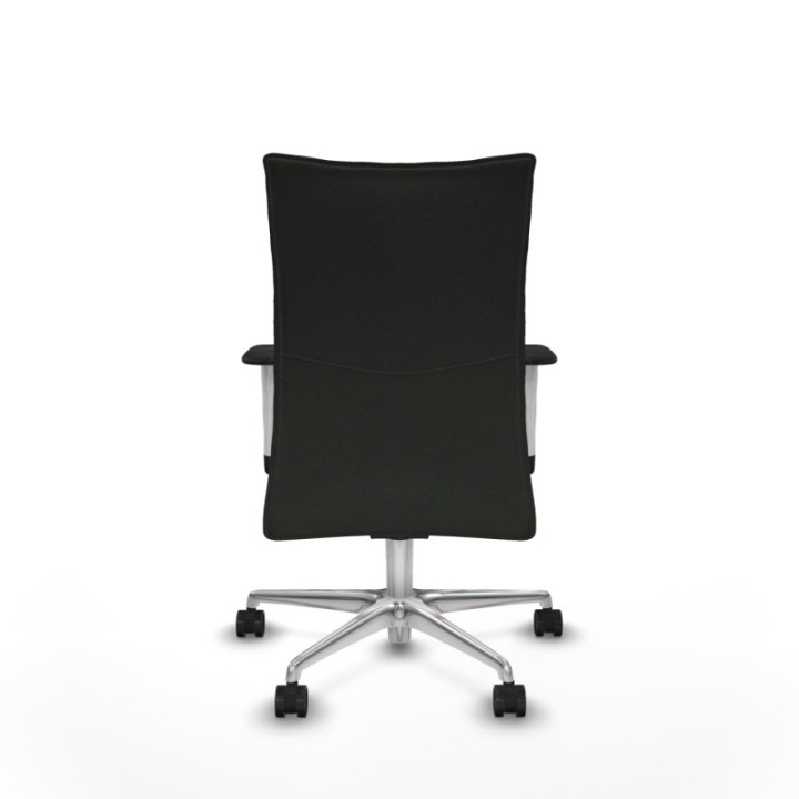 Albacete confidente sincro bali negro brazos 1D blancos base aluminio ruedas 65 mm nailon