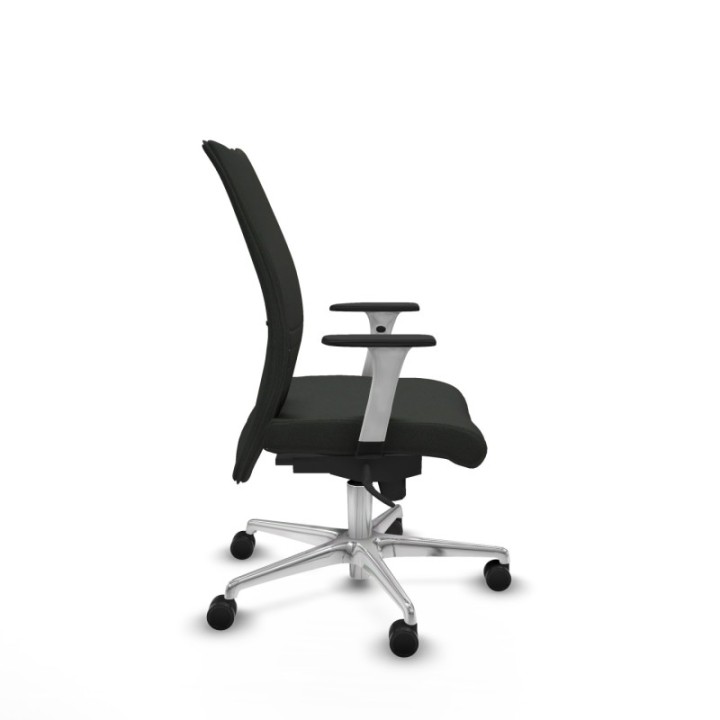 Albacete confidente sincro bali negro brazos 1D blancos base aluminio ruedas 65 mm nailon