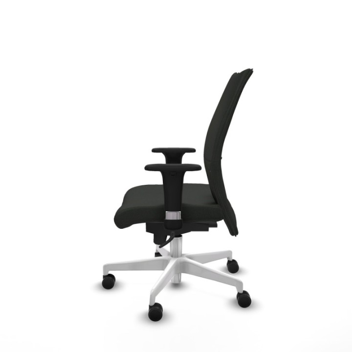 Albacete confidente sincro bali negro brazos 1D base blanca ruedas 65 mm nailon