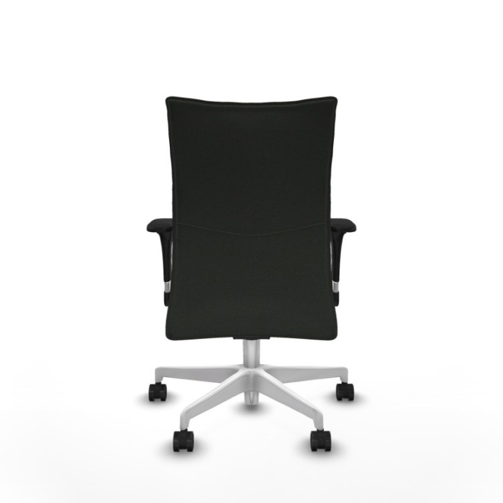 Albacete confidente sincro bali negro brazos 1D base blanca ruedas 65 mm nailon