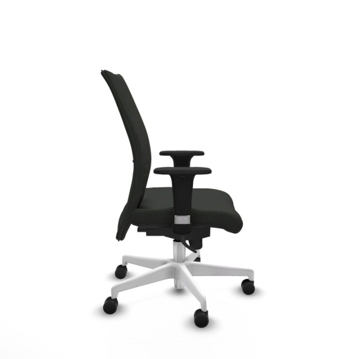 Albacete confidente sincro bali negro brazos 1D base blanca ruedas 65 mm nailon